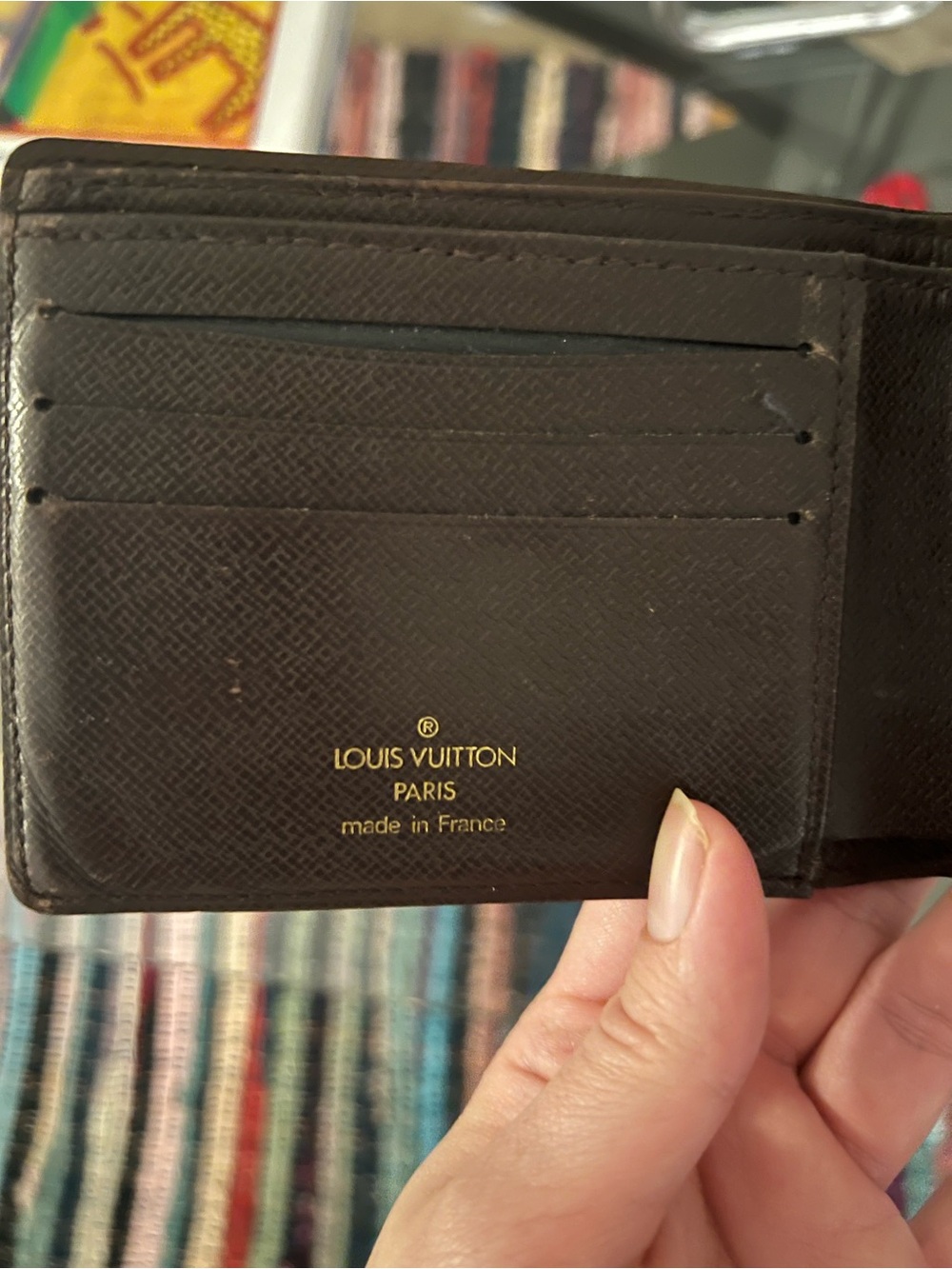 Louis Vuitton Brown and Dark Brown Checkered Card Holder Wallet - Picture 3 of 4